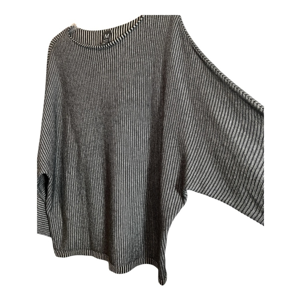 M x Matthildur Women's Icelandic Black and Grey Striped Sweater Size L/XL - Picture 4 of 6